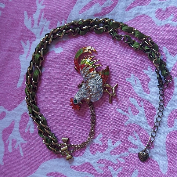 Betsey Johnson FARMHOUSE ROOSTER NECKLACE - Picture 6 of 12